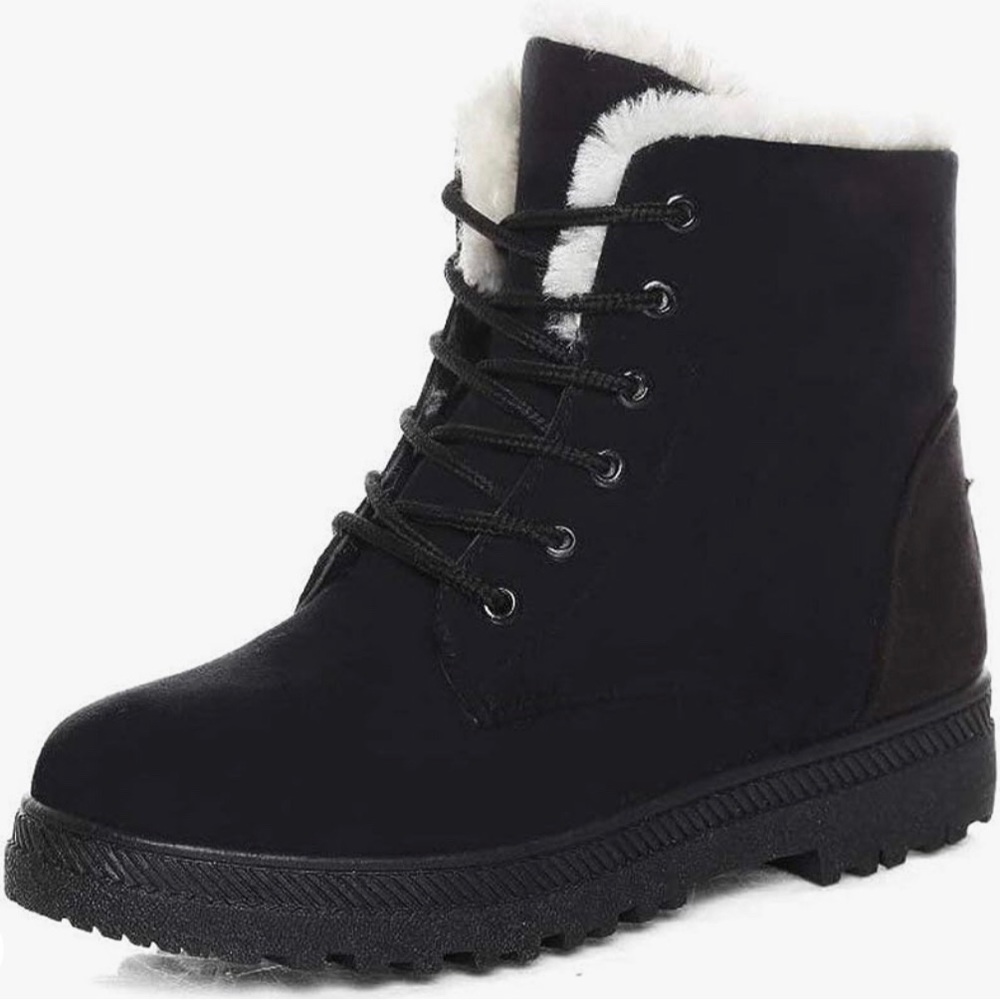 SQL Size 9 Women’s Black Fur-Lined Winter Boot